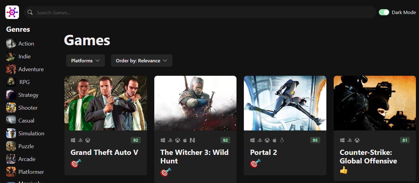 An image of the GameHub project.